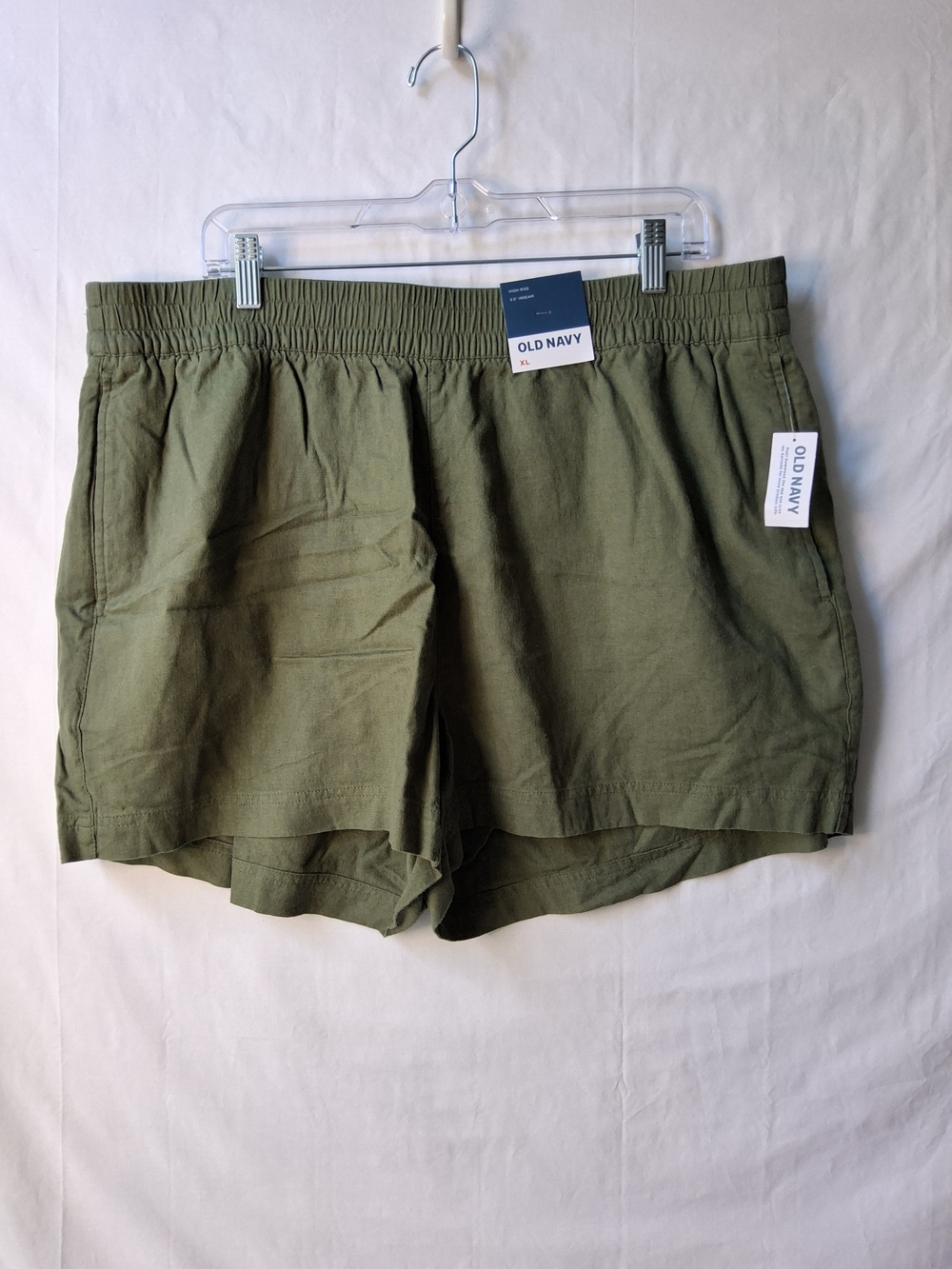 Old Navy Womans Olive Green High-Rise Casual Shorts